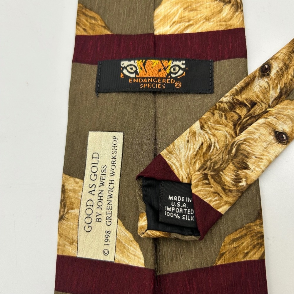 VTG Greenwich Workshop Golden Retriever Tie Good As Gold Dog Puppies Kitsch 1998 - Picture 2 of 4